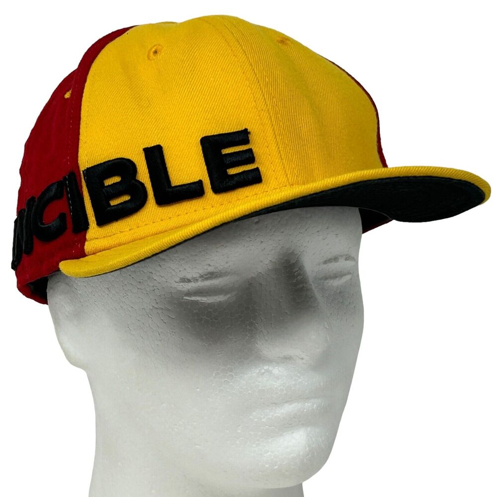 Invincible Iron Man Hat Cap Fitted 7 5/8 Red New Era 59Fifty Marvel Comics